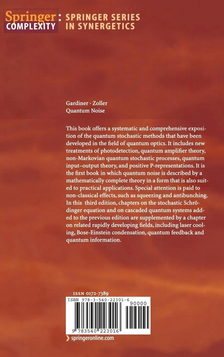 Rückseite: 9783540223016 | Quantum Noise | Peter Zoller (u. a.) | Buch | xxii | Englisch | 2004