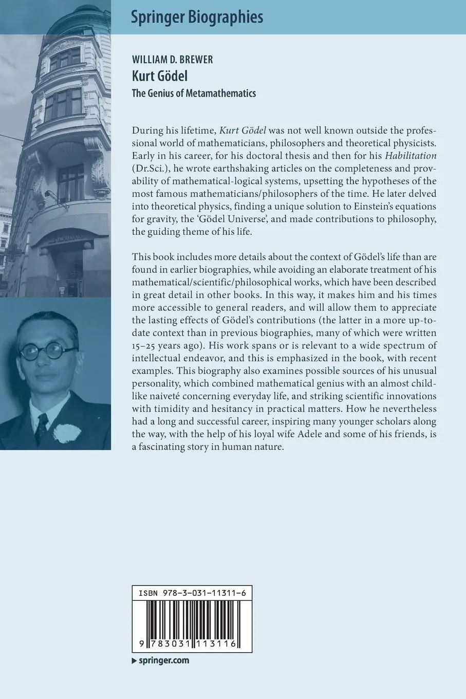 Rückseite: 9783031113116 | Kurt Gödel | The Genius of Metamathematics | William D. Brewer | Buch