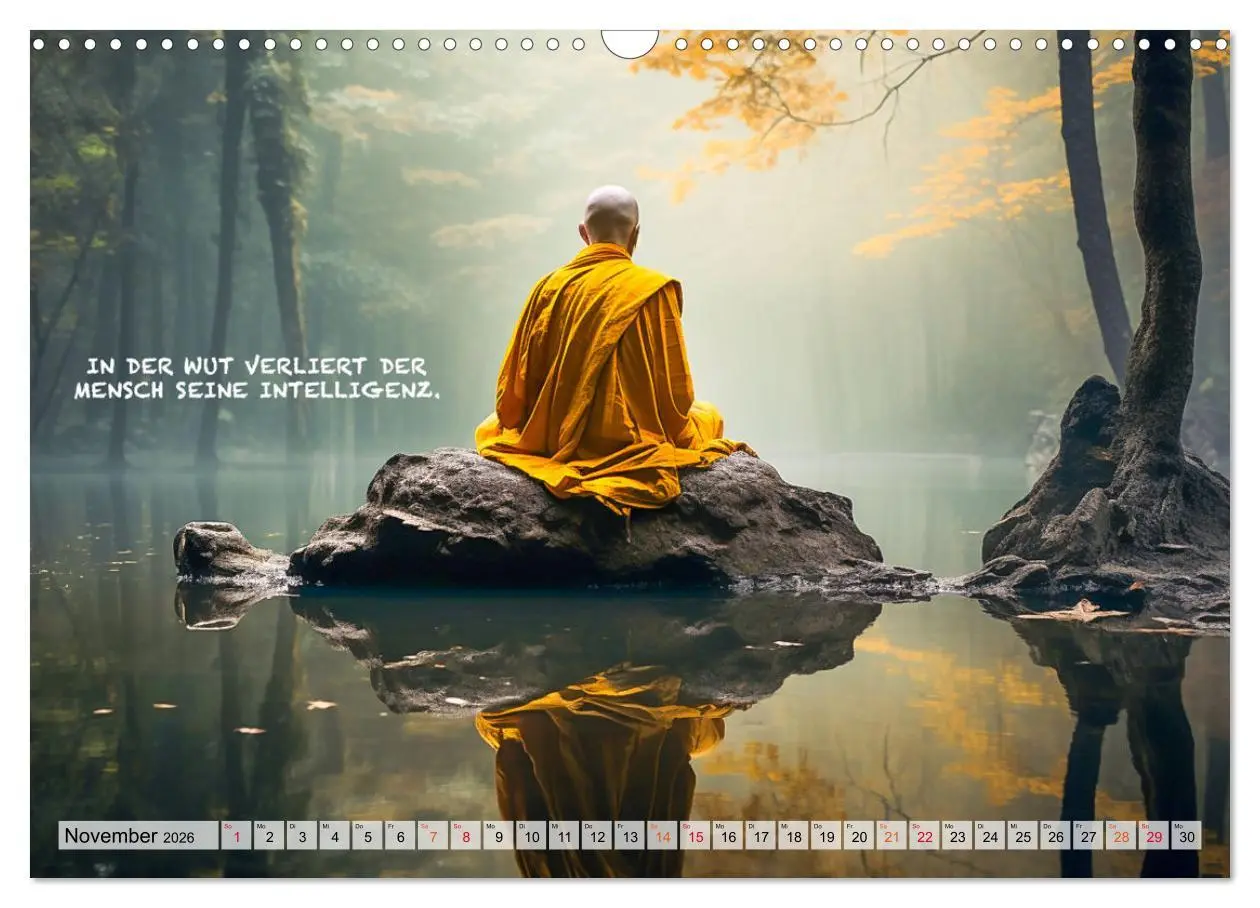 Bild: 9783457463116 | Buddhistische Sprüche (Wandkalender 2026 DIN A3 quer), CALVENDO...