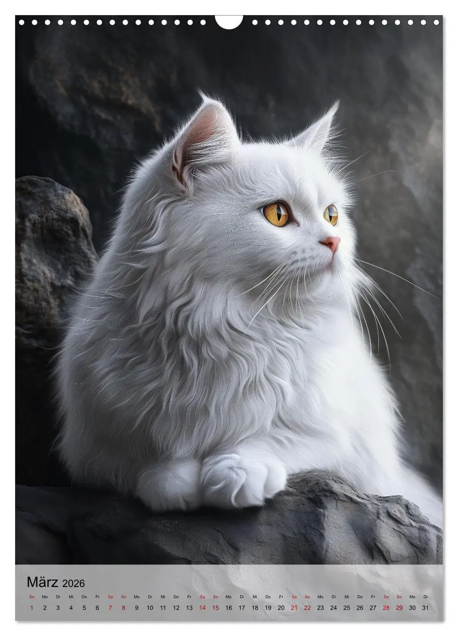 Bild: 9783516243116 | Katzen (Wandkalender 2026 DIN A3 hoch), CALVENDO Monatskalender | 2026