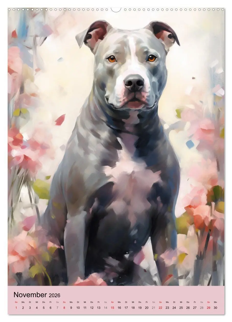 Bild: 9783516313116 | Pit Bull Aquarelle. Illustrationen von tollen Hunden (Wandkalender...