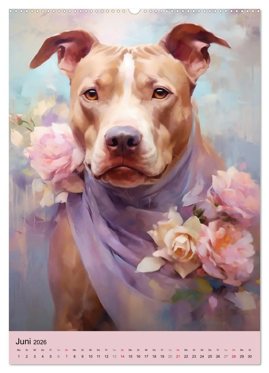 Bild: 9783516313116 | Pit Bull Aquarelle. Illustrationen von tollen Hunden (Wandkalender...