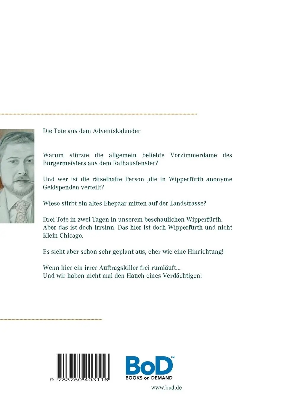 Rückseite: 9783750403116 | Die Tote aus dem Adventskalender | Thomas Jammers | Taschenbuch | 2019