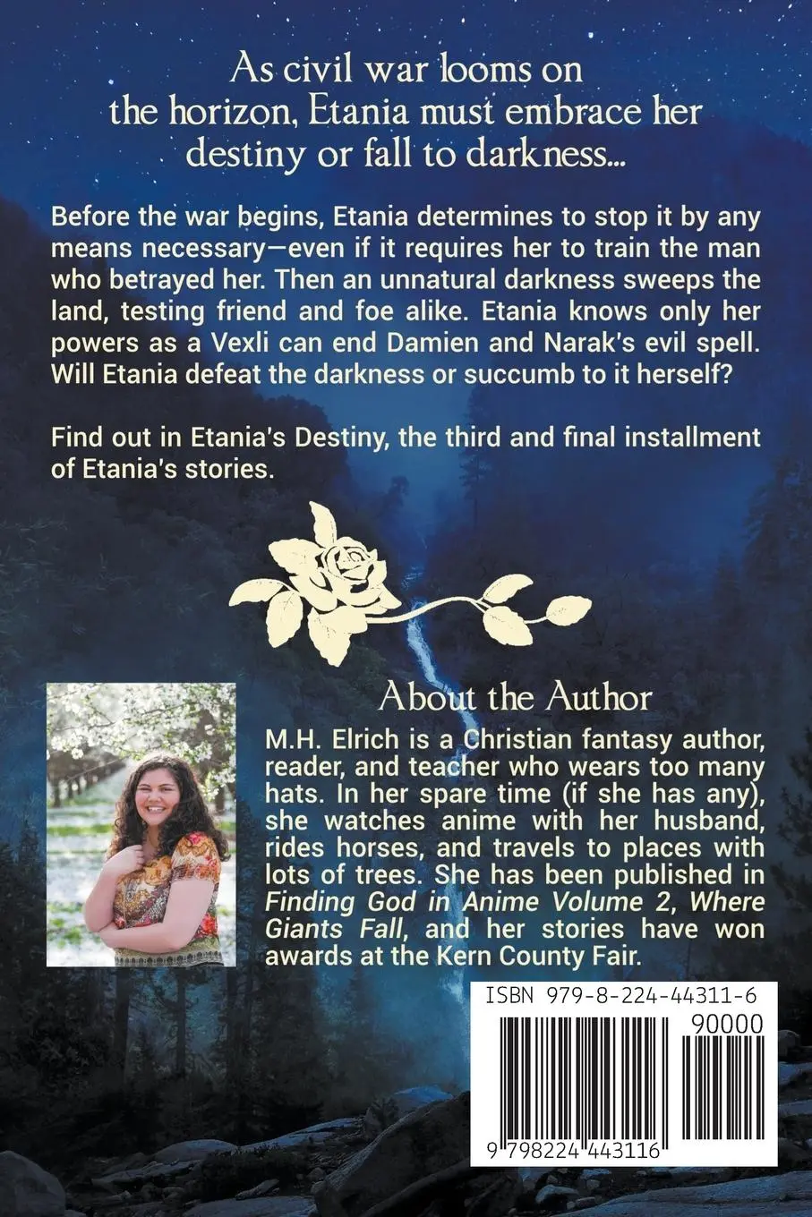 Rückseite: 9798224443116 | Etania's Destiny | M. H. Elrich | Taschenbuch | Daughters of Tamnarae