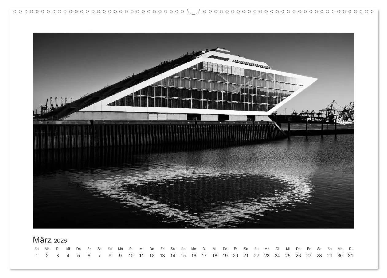 Bild: 9783516093216 | Hamburg in schwarz-weiss (Wandkalender 2026 DIN A2 quer), CALVENDO...
