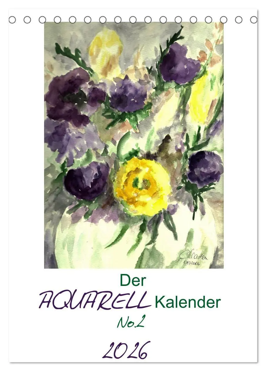 Cover: 9783516473216 | Der Aquarell-Kalender No.2 (Tischkalender 2026 DIN A5 hoch),...