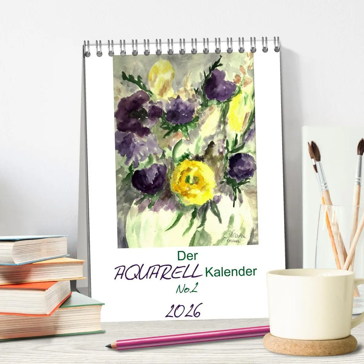 Bild: 9783516473216 | Der Aquarell-Kalender No.2 (Tischkalender 2026 DIN A5 hoch),...