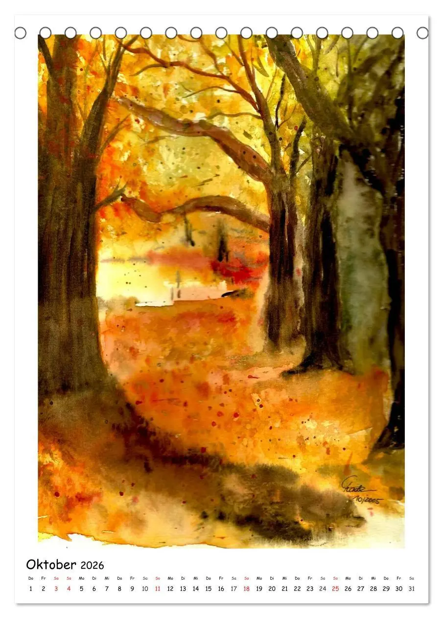 Bild: 9783516473216 | Der Aquarell-Kalender No.2 (Tischkalender 2026 DIN A5 hoch),...