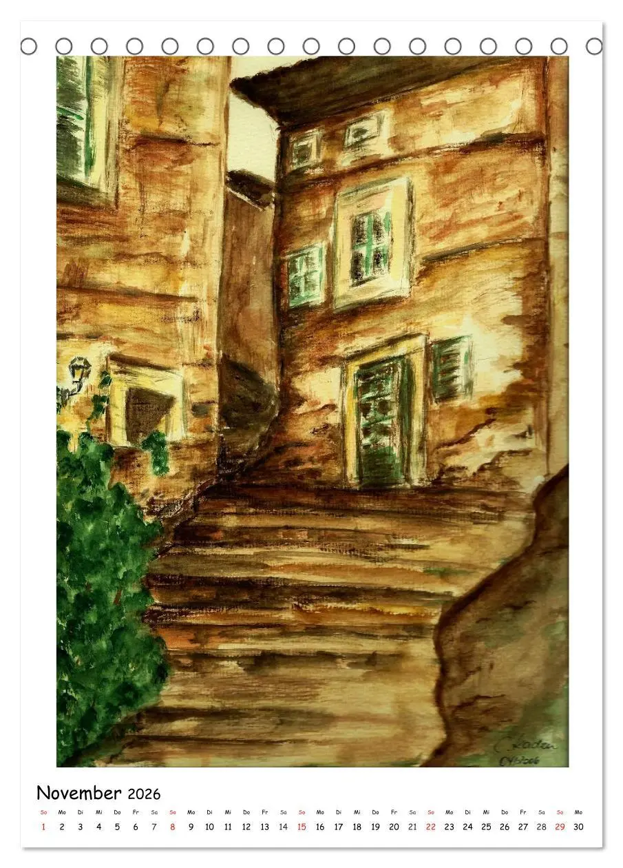 Bild: 9783516473216 | Der Aquarell-Kalender No.2 (Tischkalender 2026 DIN A5 hoch),...