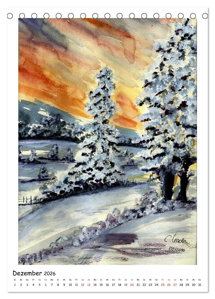 Bild: 9783516473216 | Der Aquarell-Kalender No.2 (Tischkalender 2026 DIN A5 hoch),...