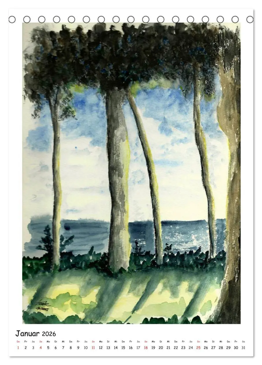 Bild: 9783516473216 | Der Aquarell-Kalender No.2 (Tischkalender 2026 DIN A5 hoch),...