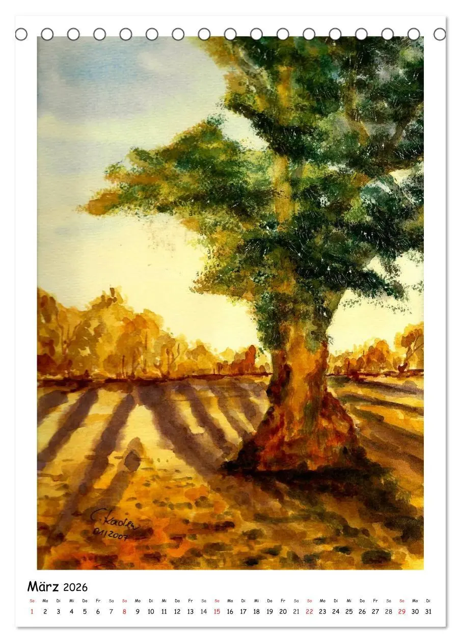 Bild: 9783516473216 | Der Aquarell-Kalender No.2 (Tischkalender 2026 DIN A5 hoch),...
