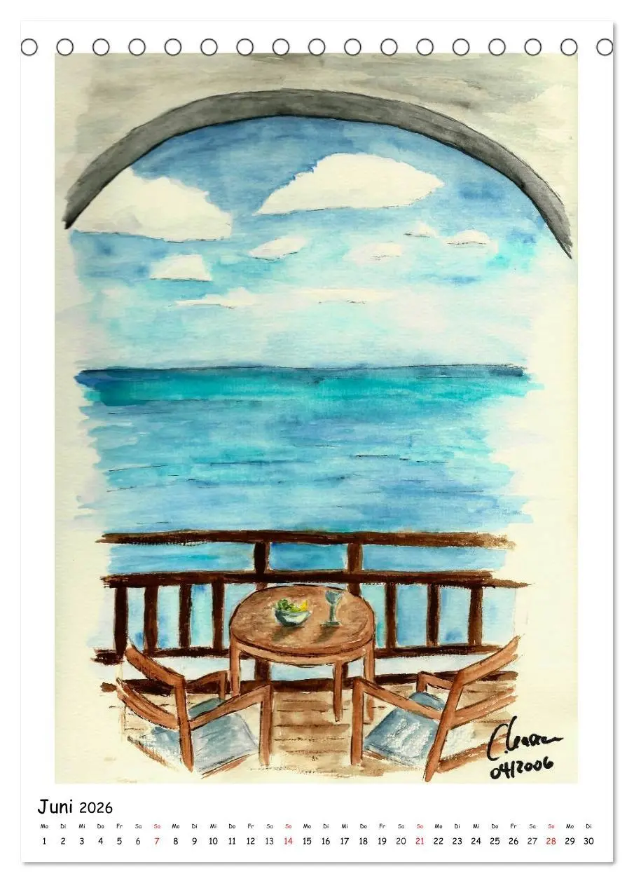 Bild: 9783516473216 | Der Aquarell-Kalender No.2 (Tischkalender 2026 DIN A5 hoch),...