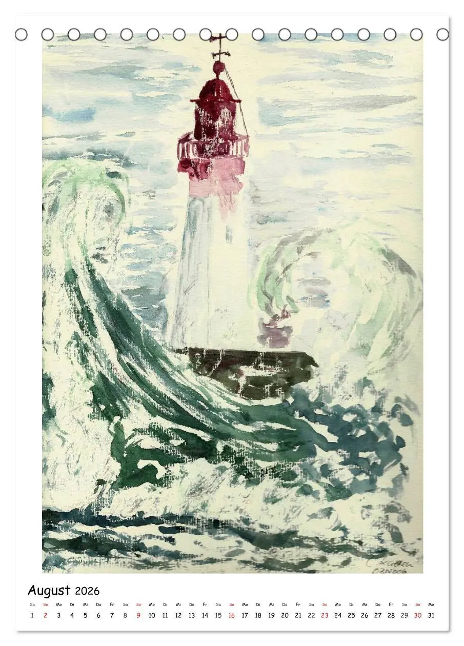 Bild: 9783516473216 | Der Aquarell-Kalender No.2 (Tischkalender 2026 DIN A5 hoch),...
