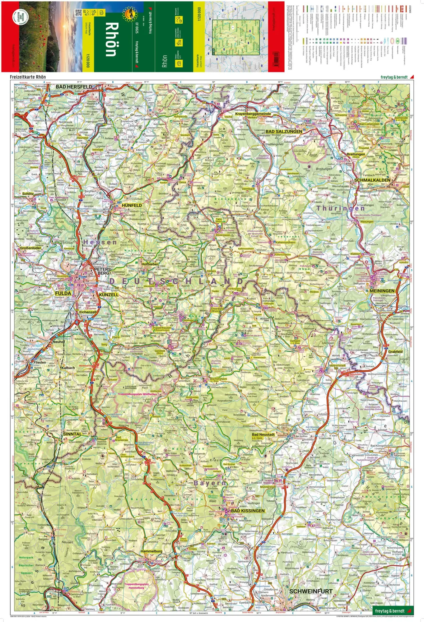 Bild: 9783707923216 | freytag &amp; berndt Freizeitkarte Rhön 1:120.000 | Freytag &amp; Berndt