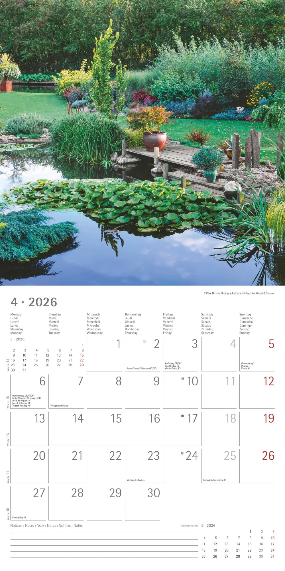 Bild: 4069095003316 | Gartenzauber 2026 - Broschürenkalender 30x30 cm (30x60 geöffnet) -...