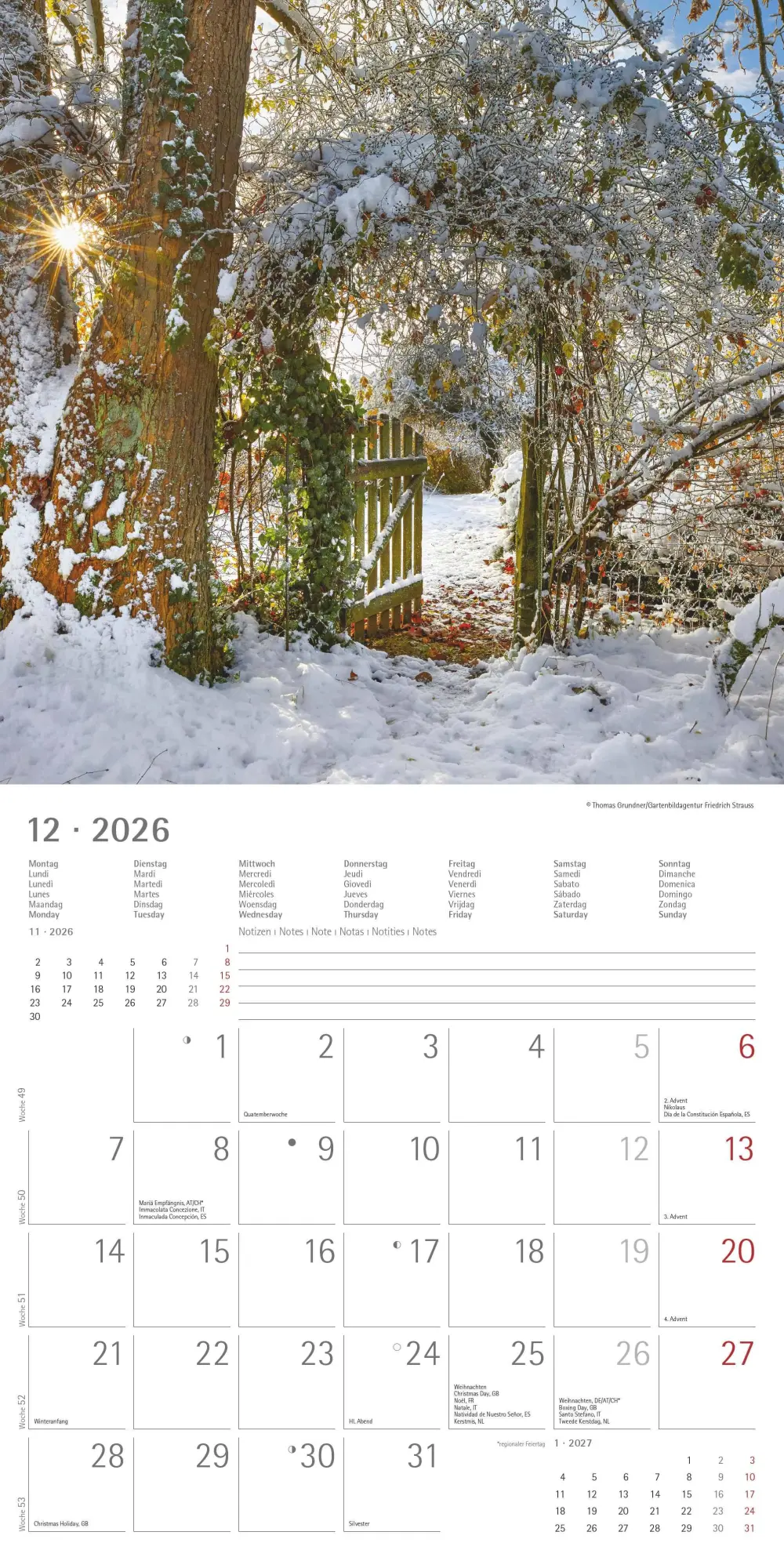 Bild: 4069095003316 | Gartenzauber 2026 - Broschürenkalender 30x30 cm (30x60 geöffnet) -...