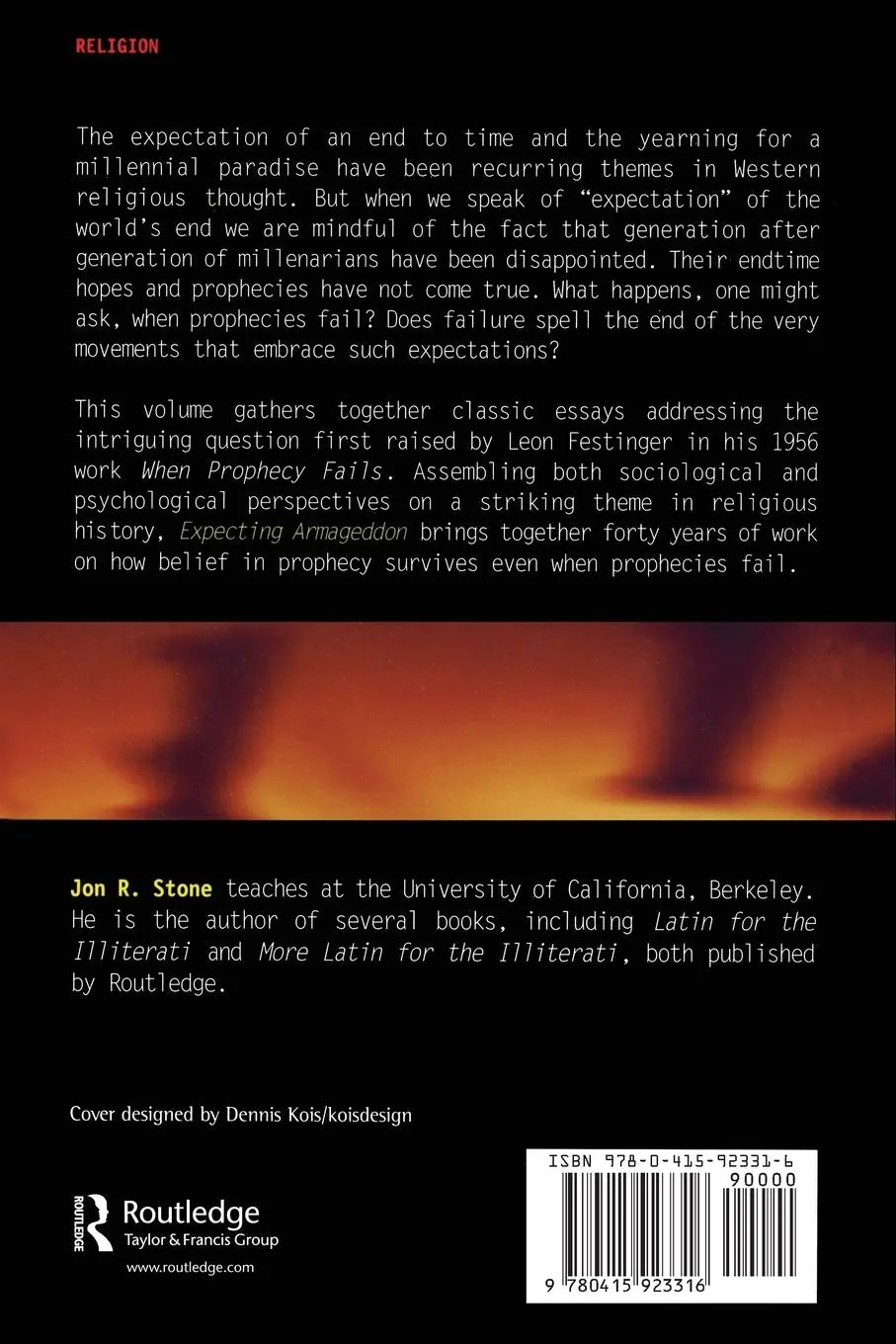 Rückseite: 9780415923316 | Expecting Armageddon | Essential Readings in Failed Prophecy | Stone