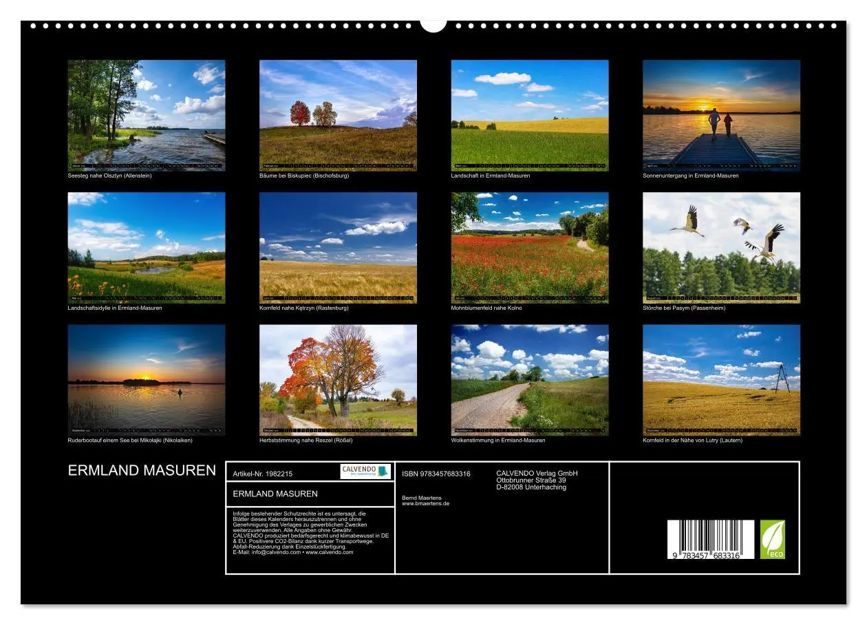 Bild: 9783457683316 | ERMLAND MASUREN (hochwertiger Premium Wandkalender 2026 DIN A2...