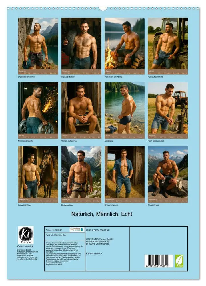 Bild: 9783516603316 | Natürlich, Männlich, Echt (hochwertiger Premium Wandkalender 2026...