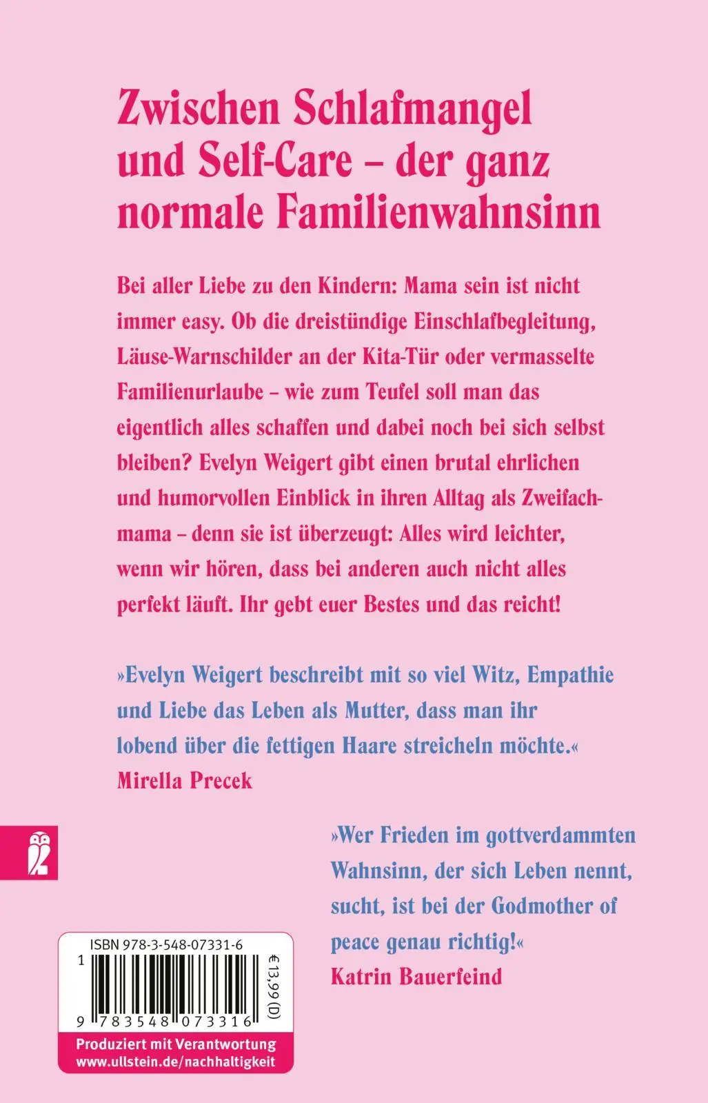 Rückseite: 9783548073316 | Peace, Moms | Evelyn Weigert | Taschenbuch | 240 S. | Deutsch | 2025