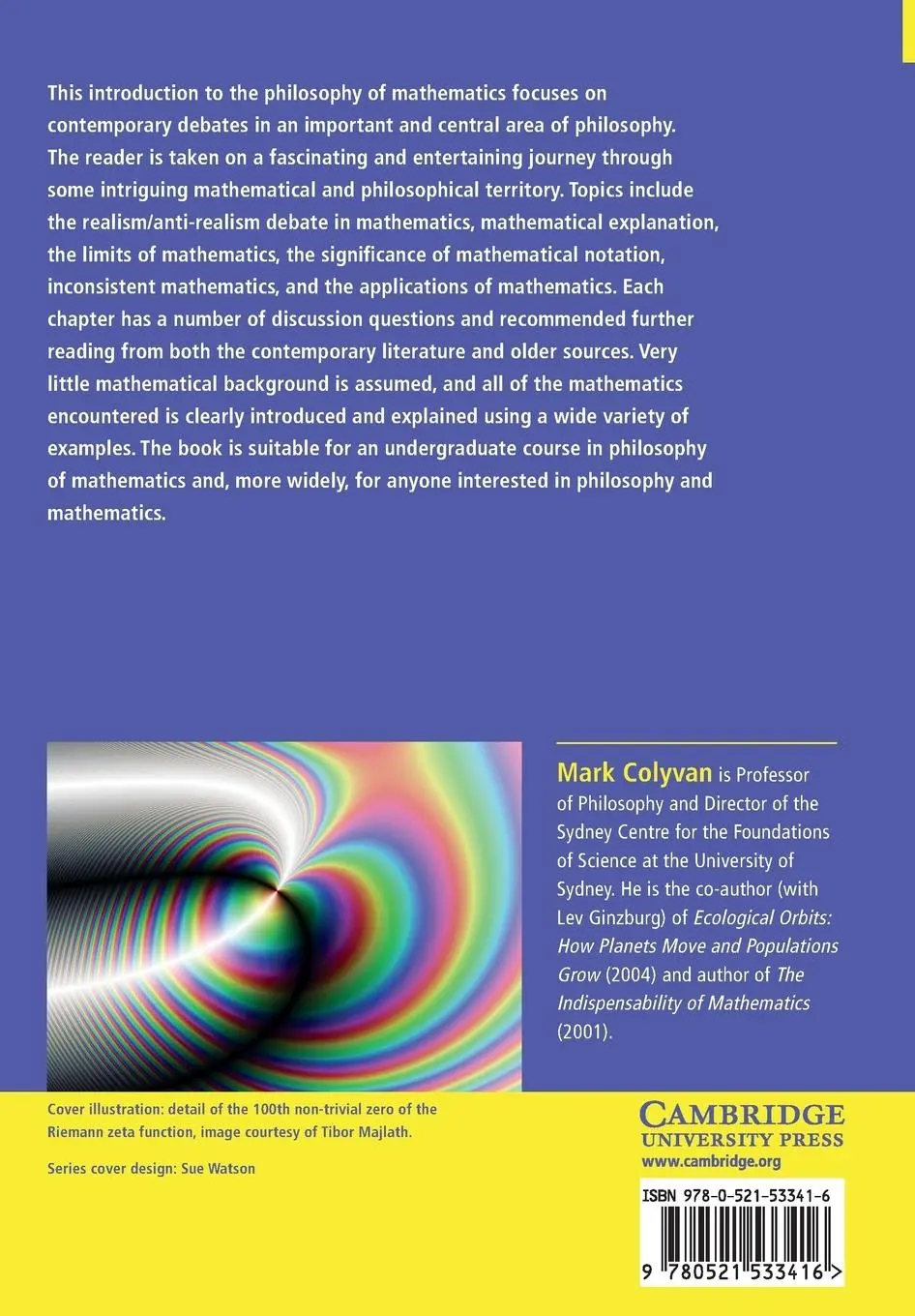 Rückseite: 9780521533416 | An Introduction to the Philosophy of Mathematics | Mark Colyvan | Buch