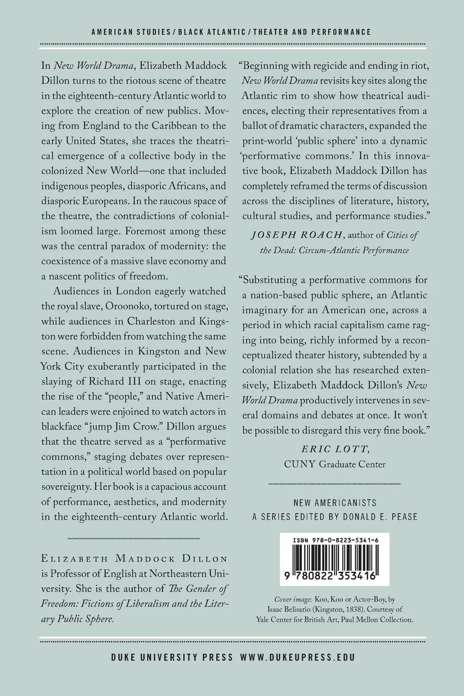 Rückseite: 9780822353416 | New World Drama | Elizabeth Maddock Dillon | Taschenbuch | Englisch