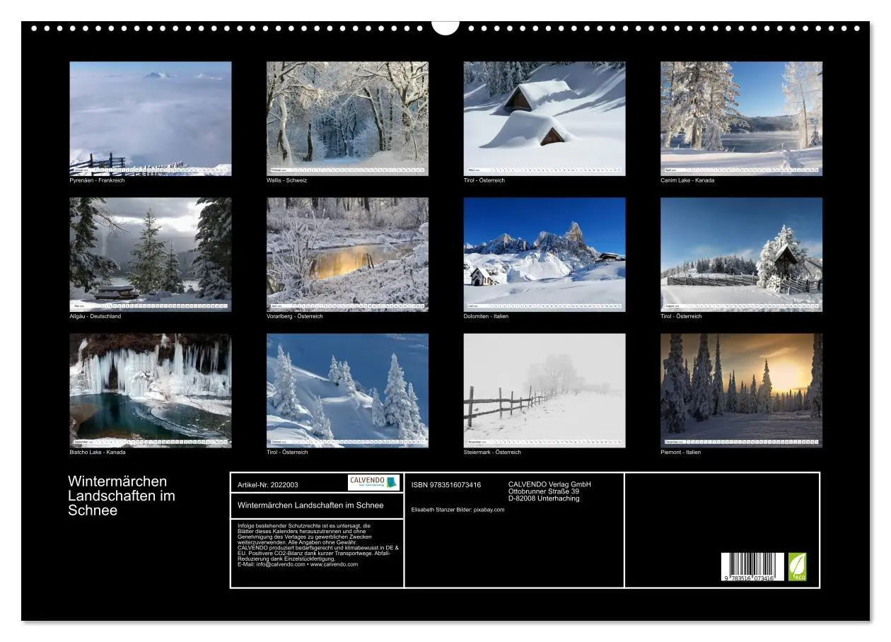 Bild: 9783516073416 | Wintermärchen Landschaften im Schnee (Wandkalender 2026 DIN A2...