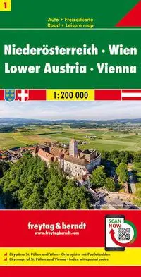 Cover: 9783850843416 | Österreich 01 Niederösterreich, Wien 1 : 200 000 | freytag &amp; berndt