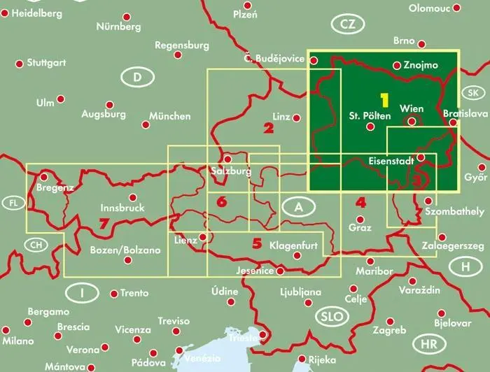 Bild: 9783850843416 | Österreich 01 Niederösterreich, Wien 1 : 200 000 | freytag &amp; berndt