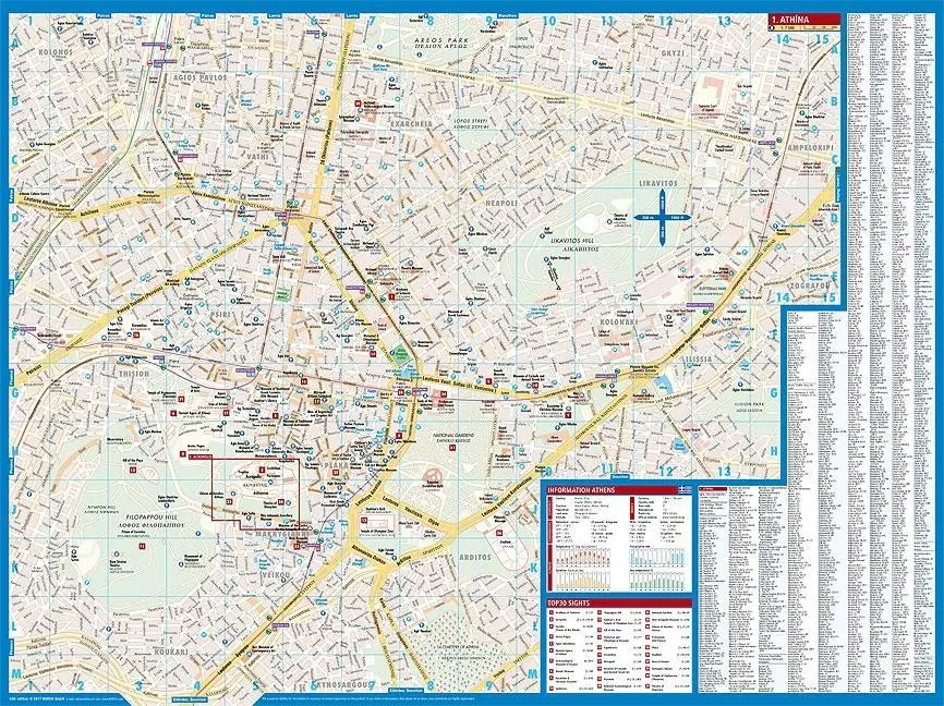 Bild: 9783866093416 | Athens ( Athína / Athens ) 1 : 7500 | (Land-)Karte | Borch Maps | 2 S.