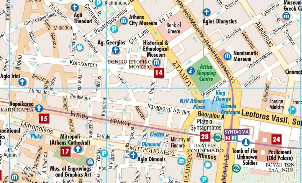 Bild: 9783866093416 | Athens ( Athína / Athens ) 1 : 7500 | (Land-)Karte | Borch Maps | 2 S.