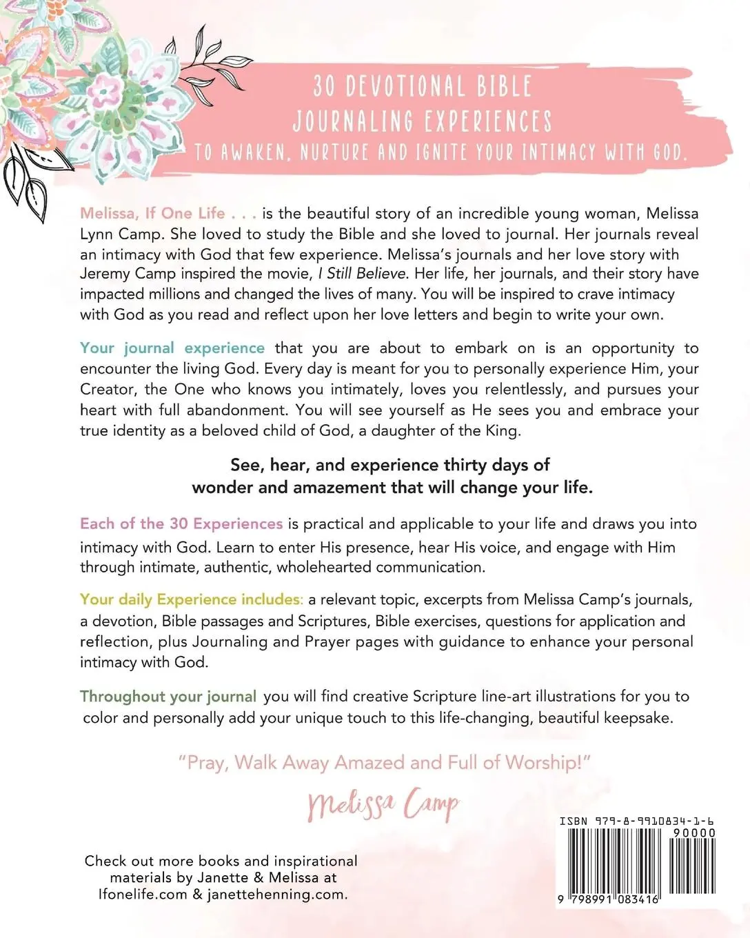 Rückseite: 9798991083416 | Melissa If One Life ... Devotional Journal - Craving Intimacy with God