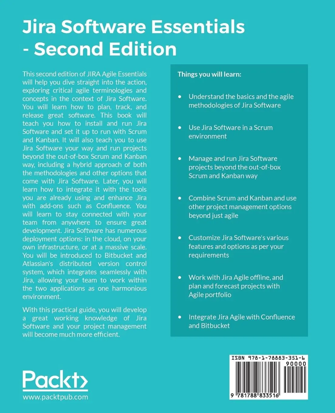 Rückseite: 9781788833516 | JIRA Software Essentials - Second Edition | Patrick Li | Taschenbuch