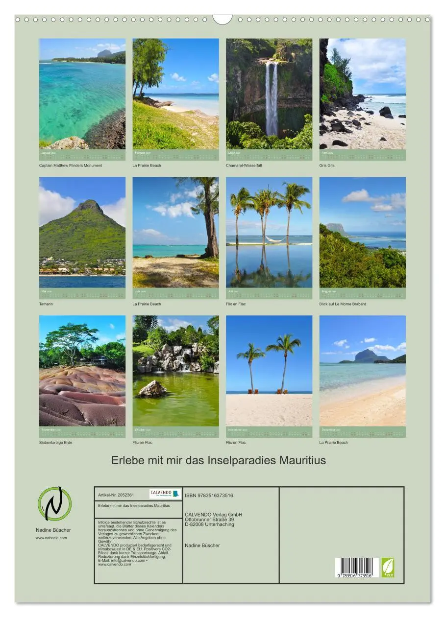 Bild: 9783516373516 | Erlebe mit mir das Inselparadies Mauritius (Wandkalender 2026 DIN...