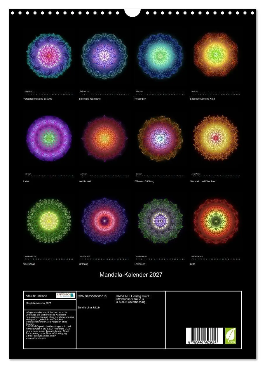 Bild: 9783569603516 | Mandala-Kalender 2027 (Wandkalender 2027 DIN A3 hoch), CALVENDO...