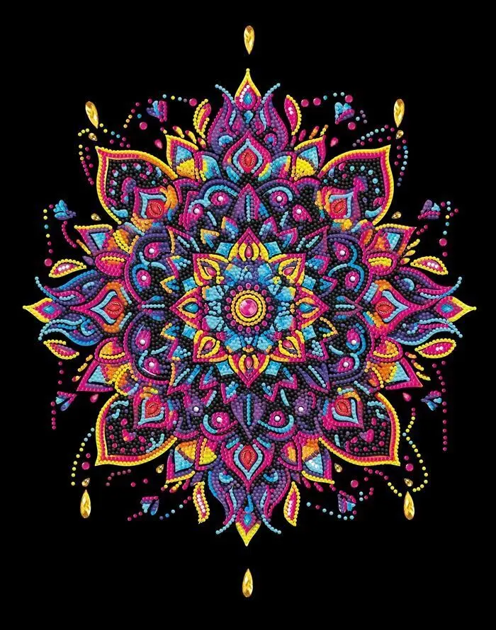 Bild: 4895225943616 | DIAMOND DOTZ - Diamond Painting Neon Mandala | Kit (Bastelset) | 2025