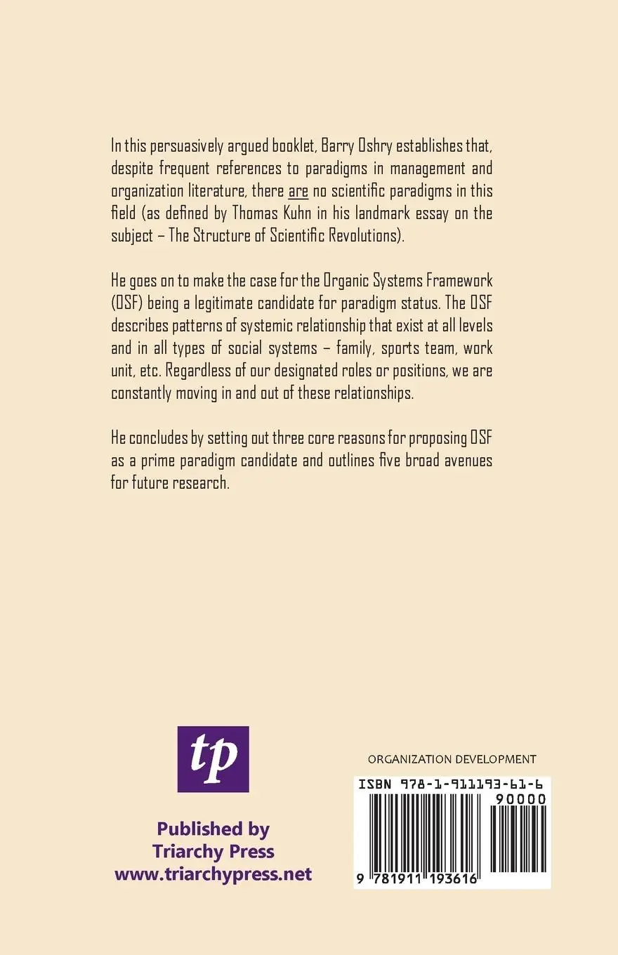 Rückseite: 9781911193616 | The Organic Systems Framework | Barry Oshry | Taschenbuch | Englisch