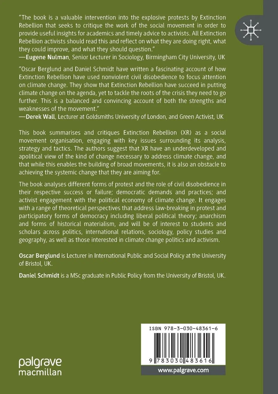 Rückseite: 9783030483616 | Extinction Rebellion and Climate Change Activism | Schmidt (u. a.)