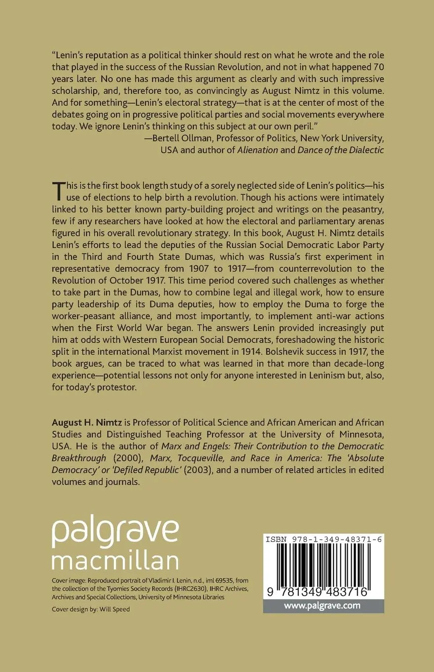 Rückseite: 9781349483716 | Lenin's Electoral Strategy from 1907 to the October Revolution of 1917
