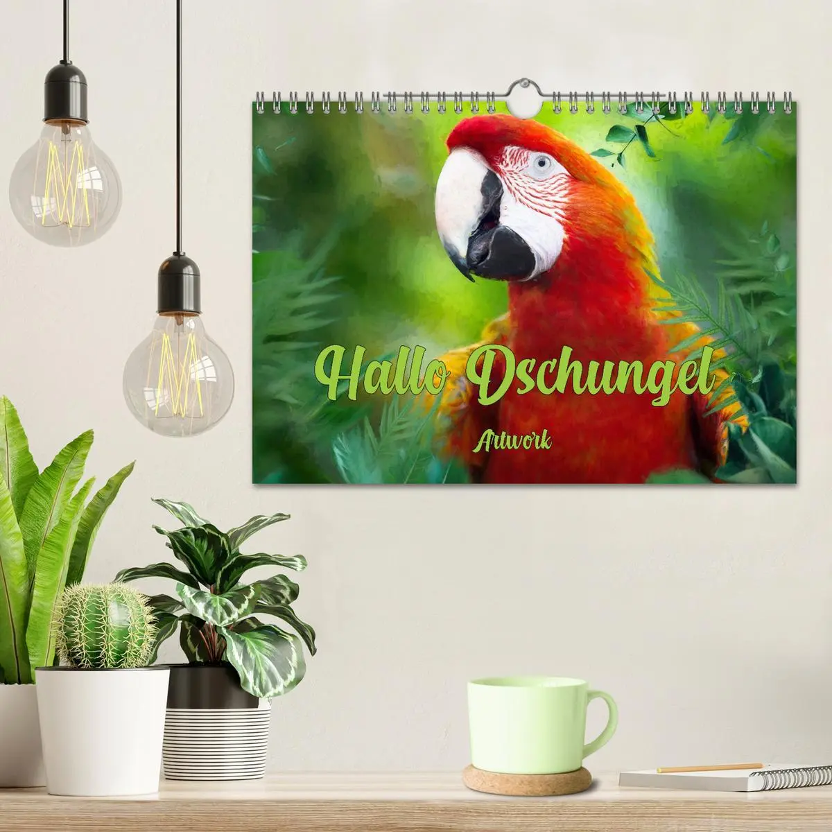 Bild: 9783457573716 | Hallo Dschungel - Artwork (Wandkalender 2026 DIN A4 quer), CALVENDO...
