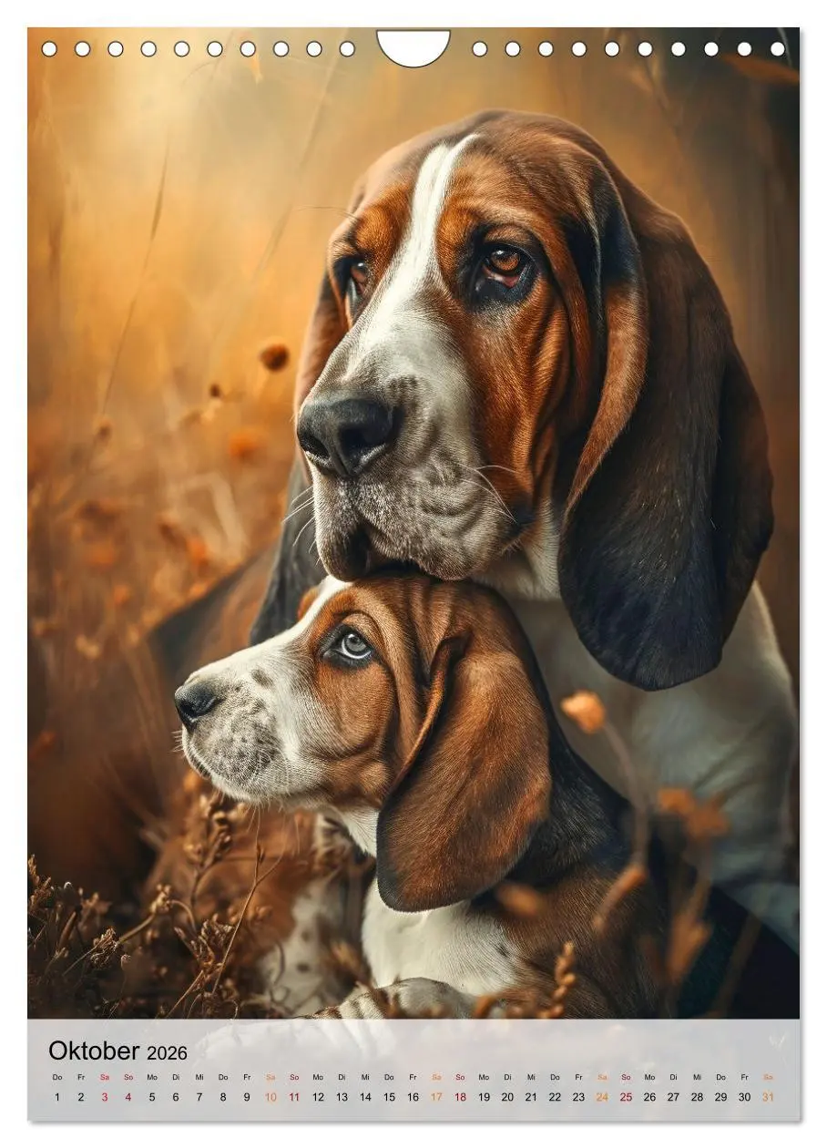 Bild: 9783516283716 | Basset Hound - freundlich und anhänglich (Wandkalender 2026 DIN A4...