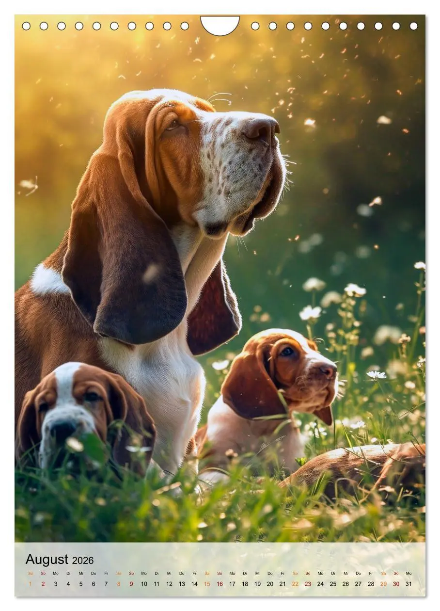Bild: 9783516283716 | Basset Hound - freundlich und anhänglich (Wandkalender 2026 DIN A4...