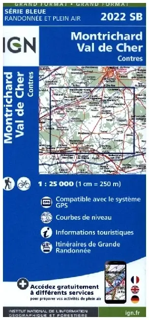 Cover: 9782758553816 | 2022SB Montrichard-Contres - Val de Cher | (Land-)Karte | Französisch