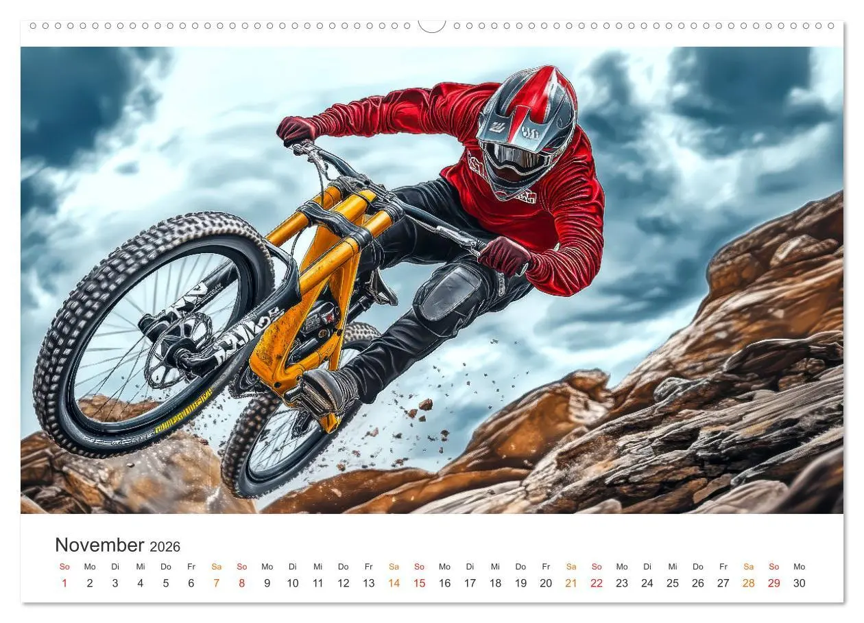 Bild: 9783457253816 | Mountainbike - Highspeed durch das Jahr (Wandkalender 2026 DIN A2...
