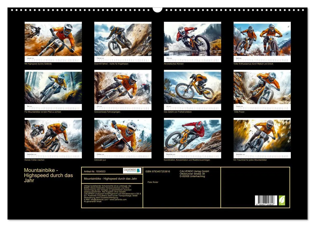 Bild: 9783457253816 | Mountainbike - Highspeed durch das Jahr (Wandkalender 2026 DIN A2...