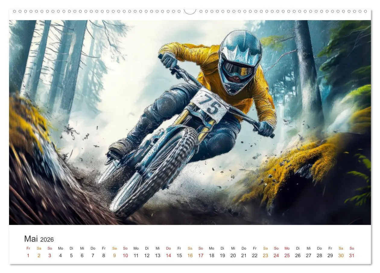 Bild: 9783457253816 | Mountainbike - Highspeed durch das Jahr (Wandkalender 2026 DIN A2...