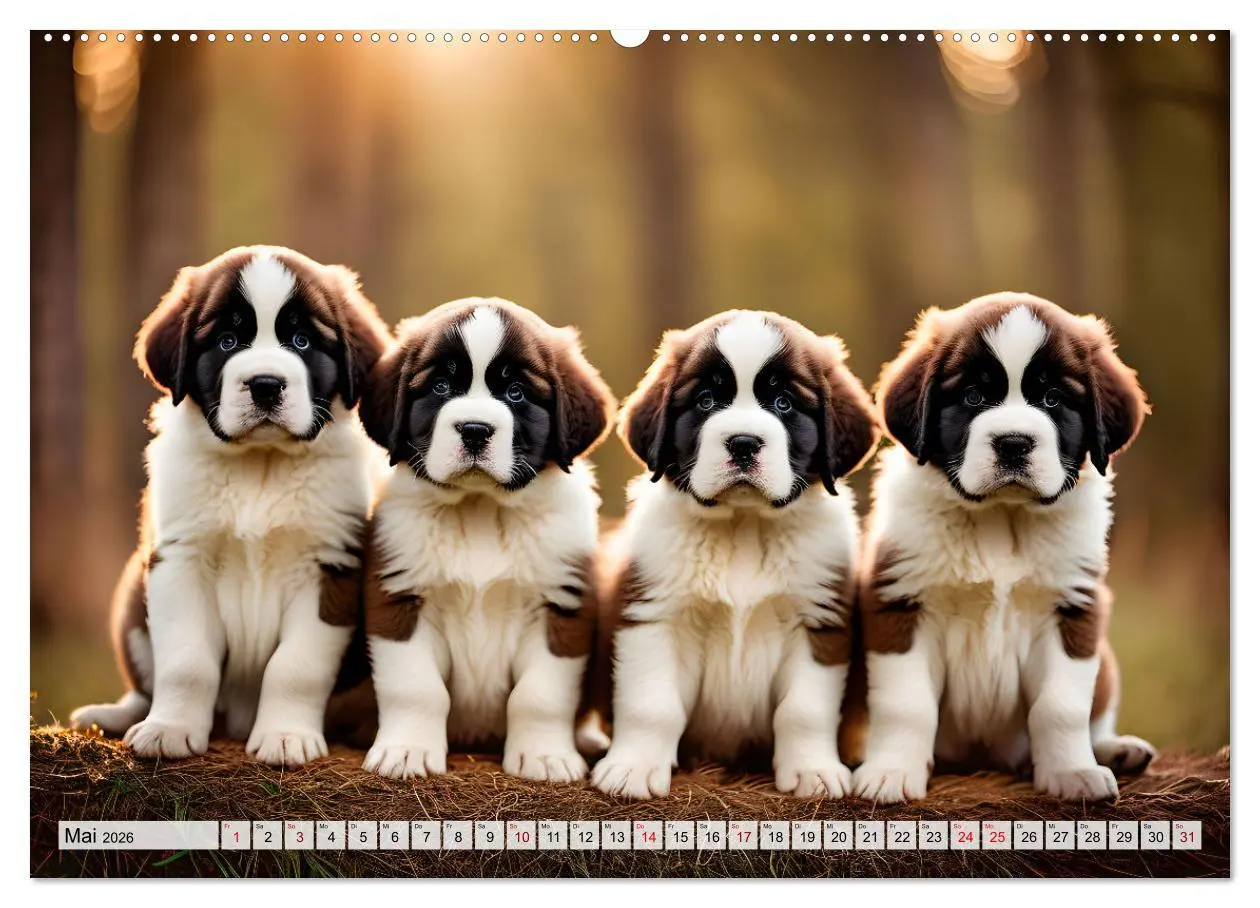 Bild: 9783457323816 | Gigant Bernhardiner (hochwertiger Premium Wandkalender 2026 DIN A2...