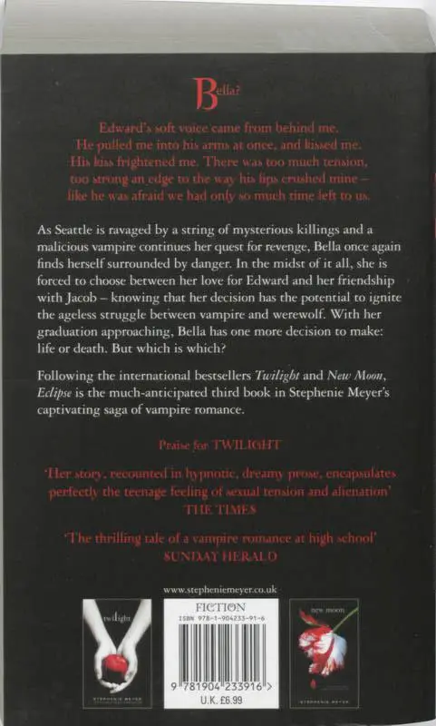 Rückseite: 9781904233916 | Eclipse | Stephenie Meyer | Taschenbuch | Twilight Saga | 559 S.