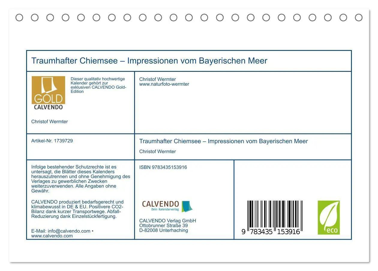 Bild: 9783435153916 | Traumhafter Chiemsee - Impressionen vom Bayerischen Meer...